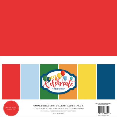 Carta Bella Let's Celebrate Cardstock - Solids Kit